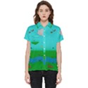 Frog Log Stream River Wallpaper Short Sleeve Pocket Shirt View1