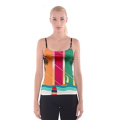 Beach Summer Wallpaper Spaghetti Strap Top