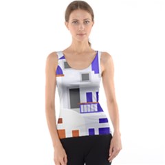 Background Santorini Greece Tank Top
