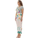 Border Leaves Design Frame Women s Pinafore Overalls Jumpsuit View2