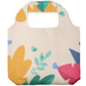 Border Leaves Design Frame Foldable Grocery Recycle Bag View1