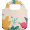 Border Leaves Design Frame Foldable Grocery Recycle Bag View2