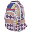 Abstract Shapes Colors Gradient Rounded Multi Pocket Backpack View1