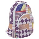 Abstract Shapes Colors Gradient Rounded Multi Pocket Backpack View2