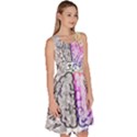 Anatomy Brain Head Medical Psychedelic  Skull Knee Length Skater Dress With Pockets View3