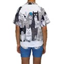 Cute Cat Hand Drawn Cartoon Style Kids  Short Sleeve Swimwear View2
