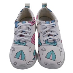 Transportation Seamless Pattern Women Athletic Shoes