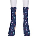 Cute-astronaut-cat-with-star-galaxy-elements-seamless-pattern Crew Socks View1