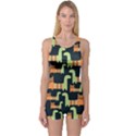 Seamless-pattern-with-cats One Piece Boyleg Swimsuit View1