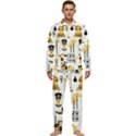Egypt-symbols-decorative-icons-set Men s Long Sleeve Velvet Pocket Pajamas Set View1