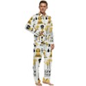 Egypt-symbols-decorative-icons-set Men s Long Sleeve Velvet Pocket Pajamas Set View2