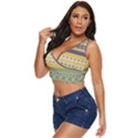 Seamless-pattern-egyptian-ornament-with-lotus-flower Women s Sleeveless Wrap Top View2