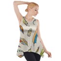 Vector-boho-doodle-feathers-seamless-pattern-illustration Side Drop Tank Tunic View1