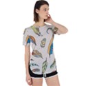 Vector-boho-doodle-feathers-seamless-pattern-illustration Perpetual Short Sleeve T-Shirt View1