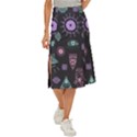 Vintage-seamless-pattern-with-tribal-art-african-style-drawing Midi Panel Skirt View1