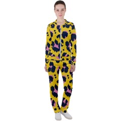 Leopard-print-seamless-pattern Casual Jacket And Pants Set