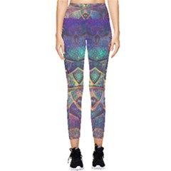 Dragon Fractal Pattern Texture Pocket Leggings 