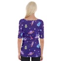 Space Seamless Pattern Wide Neckline Tee View2
