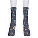 Rocketship Astronaut Space Seamless Pattern Crew Socks View1