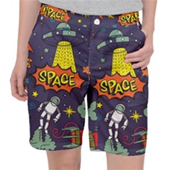 Vector Flat Space Design Background Pocket Shorts