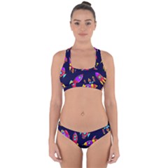 Space Pattern Cross Back Hipster Bikini Set