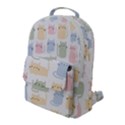 Cute-cat-colorful-cartoon-doodle-seamless-pattern Flap Pocket Backpack (Large) View1