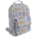 Cute-cat-colorful-cartoon-doodle-seamless-pattern Flap Pocket Backpack (Large) View2