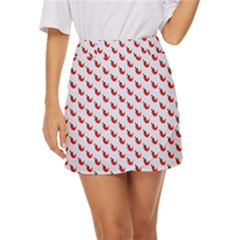 Small Mini Peppers White Mini Front Wrap Skirt
