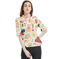 Girly Universe Frill Neck Blouse