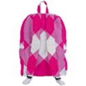 Pink and white diagonal plaids Travelers  Backpack View3