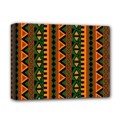 African Pattern Texture Deluxe Canvas 16  X 12  (stretched) 