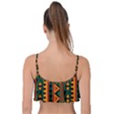 African Pattern Texture Frill Bikini Top View2