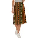 African Pattern Texture Midi Panel Skirt View1