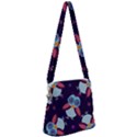 Owl Pattern Background Zipper Messenger Bag View1