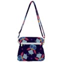 Owl Pattern Background Zipper Messenger Bag View3