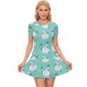 Elegant Swan Seamless Pattern Women s Sports Wear Set View1
