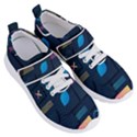 Gradient Geometric Shapes Dark Background Women s Velcro Strap Shoes View3