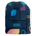 Gradient Geometric Shapes Dark Background Drawstring Pouch (3XL) View1