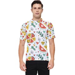 Seamless-hipster-pattern-with-watermelons-mint-geometric-figures Men s Short Sleeve Rash Guard
