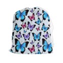Decorative-festive-trendy-colorful-butterflies-seamless-pattern-vector-illustration Drawstring Pouch (2XL) View1
