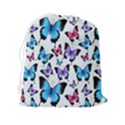 Decorative-festive-trendy-colorful-butterflies-seamless-pattern-vector-illustration Drawstring Pouch (2XL) View2