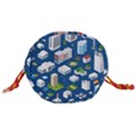 Isometric-seamless-pattern-megapolis Drawstring Bucket Bag View3