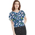 Isometric-seamless-pattern-megapolis Butterfly Chiffon Blouse View1