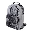 Drawing Angry Male Lion Roar Animal Flap Pocket Backpack (Large) View1