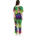 Tropical-exotic-colors-seamless-pattern Batwing Lightweight Chiffon Jumpsuit View2