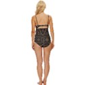 Zentangle-styled-ornament-pattern Knot Front One-Piece Swimsuit View4
