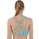 Tridimensional-pastel-shapes-background-memphis-style Back Weave Sports Bra View2