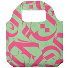 Pattern Ornament Gothic Style Elegant Font Tattoos Foldable Grocery Recycle Bag