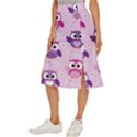 Seamless Cute Colourfull Owl Kids Pattern Midi Panel Skirt View2
