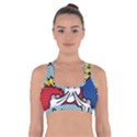 Rays Smoke Pop Art Style Vector Illustration Cross Back Sports Bra View1